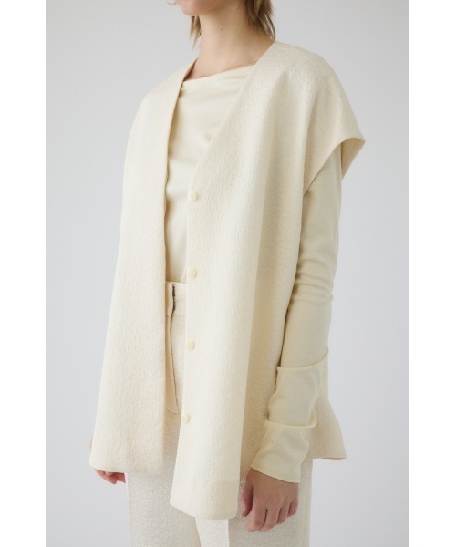 RIM.ARK（リムアーク）の「【PRE ORDER】Glossy JQ shape vest グロッシージャガード シェイプ ベスト（ベスト・レディース・ブラック/アイボリー・FREE）」の18枚目の写真