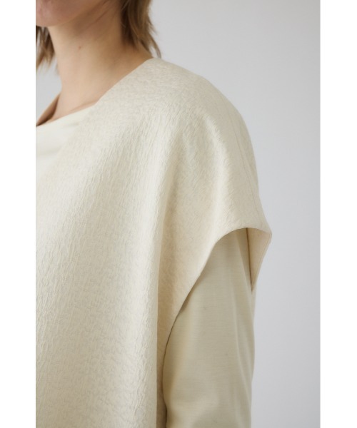 RIM.ARK（リムアーク）の「【PRE ORDER】Glossy JQ shape vest グロッシージャガード シェイプ ベスト（ベスト・レディース・ブラック/アイボリー・FREE）」の21枚目の写真