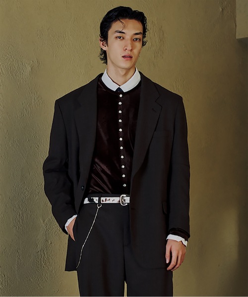 Jieda(ジエダ)の「DRAPING OVER TAIROLED JACKET(テーラードジャケット・メンズ・ブラウン/ブラック/グレー・2/1)」の3枚目の写真