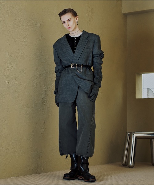 Jieda(ジエダ)の「DRAPING OVER TAIROLED JACKET(テーラードジャケット・メンズ・ブラウン/ブラック/グレー・2/1)」の5枚目の写真