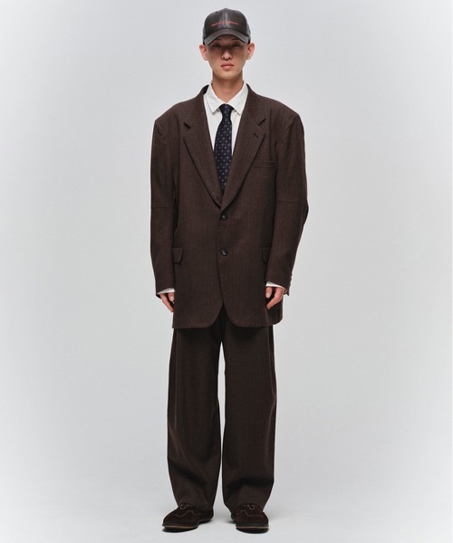 Jieda(ジエダ)の「DRAPING OVER TAIROLED JACKET(テーラードジャケット・メンズ・ブラウン/ブラック/グレー・2/1)」の7枚目の写真