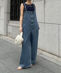 DouDou | センタープレスデニムサロペット(つなぎ/オールインワン)