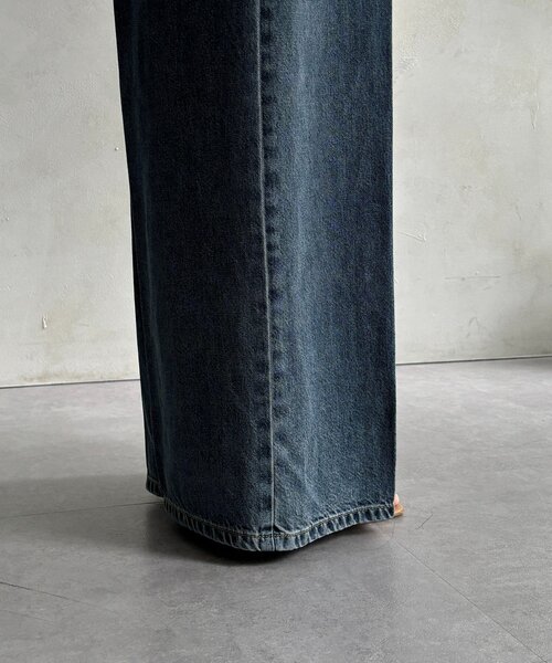 DouDou（ドゥドゥ）の「センタープレスデニムサロペット（つなぎ/オールインワン・レディース・ブルー・38/36）」の19枚目の写真