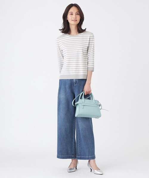 TRANS WORK(トランスワーク)の「【ウォッシャブル】ブレンドデニムパンツ(デニムパンツ・レディース・ネイビー/ブルー系その他2・40/38)」の3枚目の写真