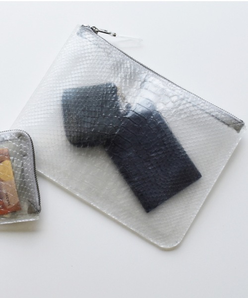 TRANSPARENT SNAKE】LARGE ZIP POUCH（財布）｜Wallet COMME des
