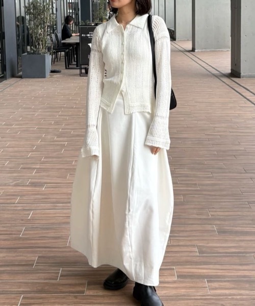 STYLEMIXER(スタイルミキサー)の「ヘムバルーンスカート(スカート・レディース・ブラック/ホワイト/ベージュ・SMALL/MEDIUM)」の1枚目の写真