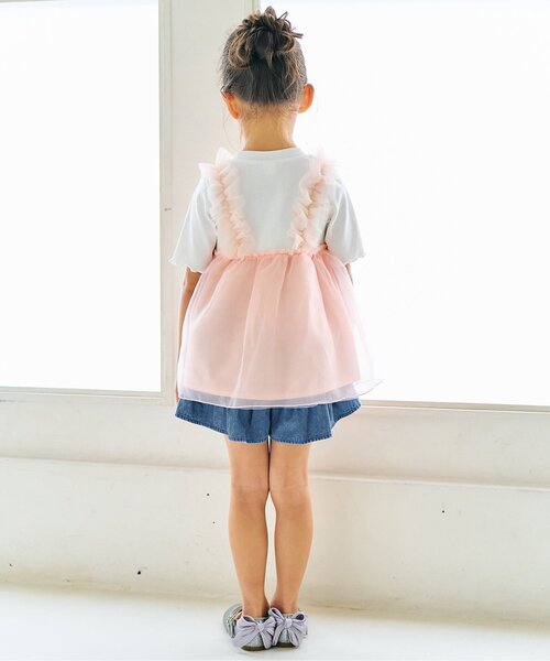Seraph(セラフ)の「ティアードショートパンツ(その他パンツ・キッズ・サックスブルー/ブラック/その他3/オフホワイト・90/80/140/130/120/110/100)」の6枚目の写真