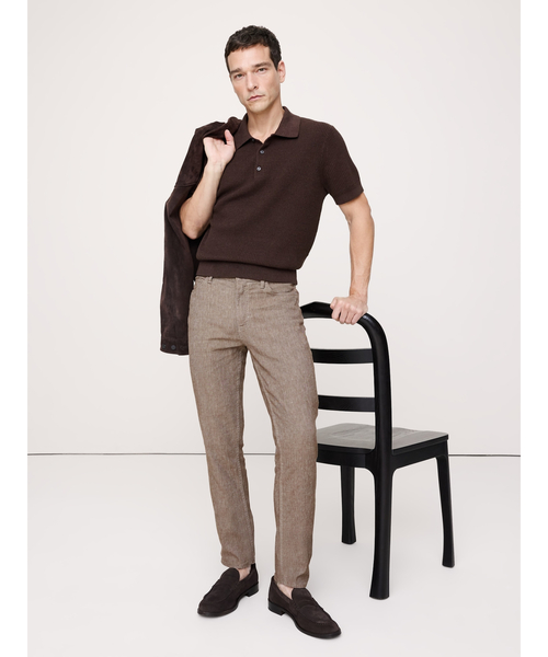 Banana Republic（バナナリパブリック）の「SLIM LINEN TRAVELER PANT（その他パンツ・メンズ・インディゴブルー/ライトベージュ/ピンク/ブラウン/ベージュ/ホワイト・31W 30L/30W 30L/29W 30L/34W 30L/33W 30L/28W 30L/32W 30L）」の3枚目の写真
