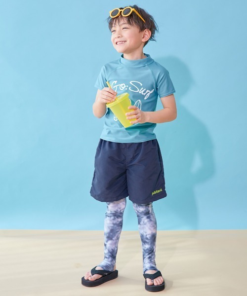 devirock（デビロック）の「ウエストがワンタッチで調整できる ネオンカラー UVカット サーフパンツ水着（水着・キッズ・ブラック系/ブルー系1/パープル系/ネイビー系/グリーン系1/ブルー系2/グリーン系3/グリーン系2/オレンジ系・110cm/100cm/160cm/150cm/140cm/130cm/120cm）」の13枚目の写真