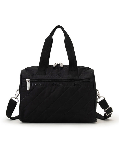 LeSportsac(レスポートサック)の「EVERYDAY SM SATCHEL ラインデボスブラック(ショルダーバッグ・レディース・ブラック・FREE)」の4枚目の写真