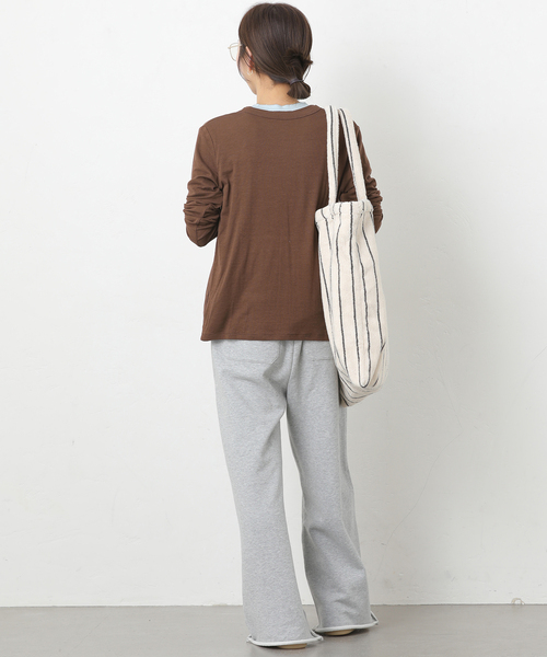 JOURNAL STANDARD relume(ジャーナルスタンダード レリューム)の「リネンミックスクルーネックカーディガン(カーディガン/ボレロ・レディース・ピンク/ブラウン/ライトグレー・FREE)」の19枚目の写真