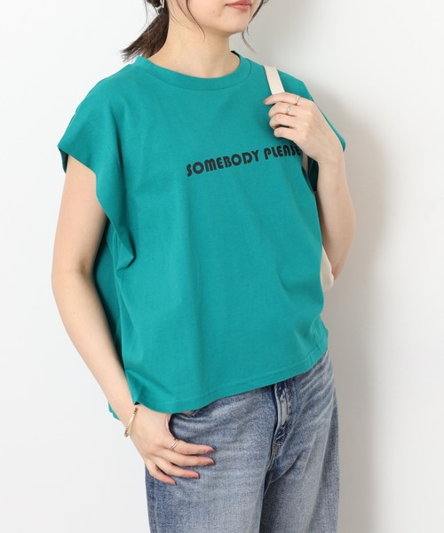 A.N.L(エーエヌエル レーベル)の「A.N.L フロッキープリント フレンチスリーブカットソー(Tシャツ/カットソー・レディース・ブラック/ブルー/グリーン/オフホワイト・38)」の19枚目の写真