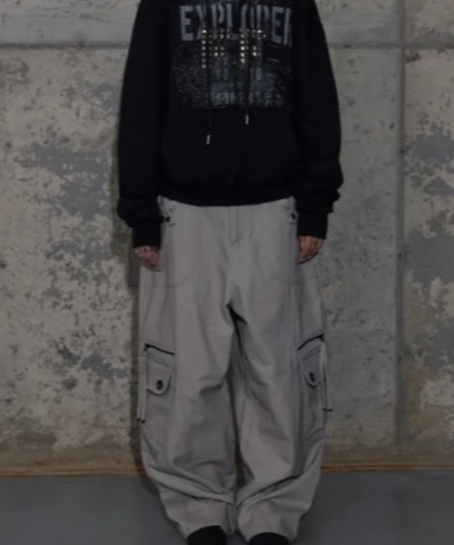 FANCY CLUB(ファンシークラブ)の「◇FANCYCLUB◇ブランド直輸入正規品/クロス ポケット カーゴ パンツ CROSS POCKET CARGO PANTS(カーゴパンツ・レディース・ライトカーキ/ブラック/ピンクベージュ・M/S)」の6枚目の写真