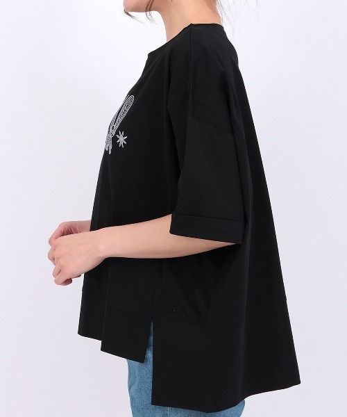 チチカカ(チチカカ)の「Orale! アレブリヘ刺繍ワイドTシャツ(Tシャツ/カットソー・レディース・ピンク/ブラック/ブルー・FREE)」の11枚目の写真