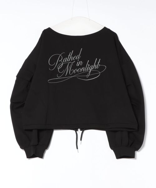 ANDGEEBEE（アンジービー）の「ワンショルジッププルオーバー（パーカー・レディース・ブラック/チャコールグレー・FREE）」の3枚目の写真