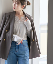 Noble（ノーブル）の「レースドッキングプルオーバー（Tシャツ/カットソー）」