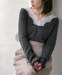 Noble | レースドッキングプルオーバー(Tシャツ/カットソー)