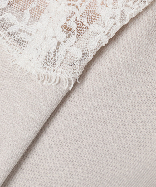 Noble（ノーブル）の「レースドッキングプルオーバー（Tシャツ/カットソー・レディース・チャコールグレー/ベージュ・FREE）」の15枚目の写真