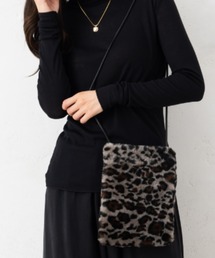 aunt lily（アントリリー）の「コロメル社製 ムートン ミニポシェット｜レオパード柄 スペイン 羊革 本革 上品 コンパクト 軽量（ショルダーバッグ）」