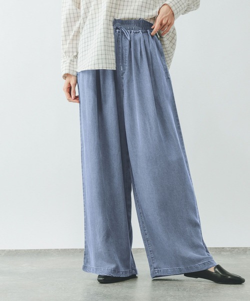 GLOBAL WORK（グローバルワーク）の「エアリーリラックスデニムイージーパンツ/645430（デニムパンツ・レディース・ブラック系その他/ブルー系その他4・MEDIUM/LARGE/SMALL）」の2枚目の写真