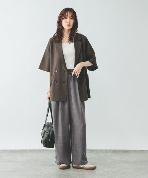 GLOBAL WORK（グローバルワーク）の「エアリーリラックスデニムイージーパンツ/645430（デニムパンツ・レディース・ブラック系その他/ブルー系その他4・MEDIUM/LARGE/SMALL）」の3枚目の写真