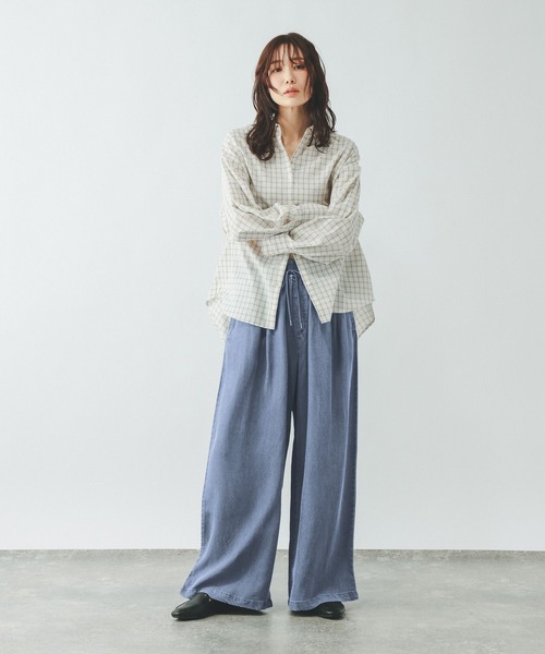 GLOBAL WORK（グローバルワーク）の「エアリーリラックスデニムイージーパンツ/645430（デニムパンツ・レディース・ブラック系その他/ブルー系その他4・MEDIUM/LARGE/SMALL）」の8枚目の写真