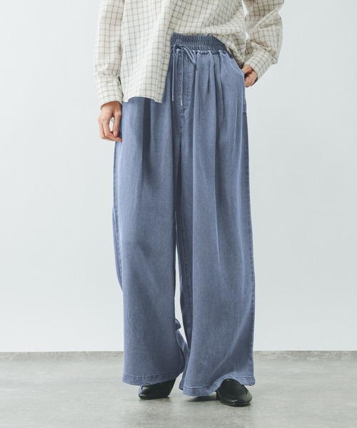 GLOBAL WORK（グローバルワーク）の「エアリーリラックスデニムイージーパンツ/645430（デニムパンツ・レディース・ブラック系その他/ブルー系その他4・MEDIUM/LARGE/SMALL）」の9枚目の写真