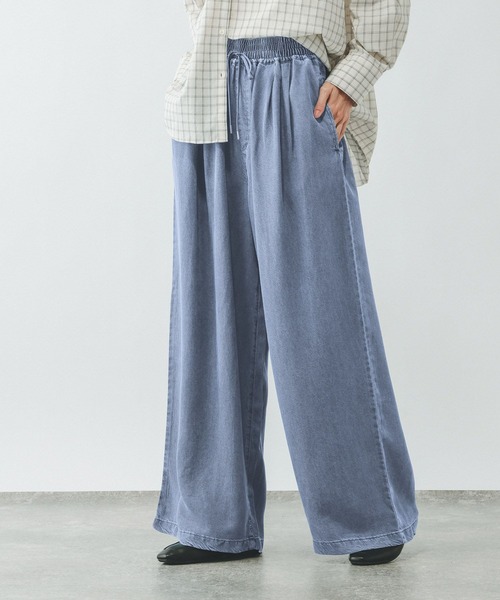 GLOBAL WORK（グローバルワーク）の「エアリーリラックスデニムイージーパンツ/645430（デニムパンツ・レディース・ブラック系その他/ブルー系その他4・MEDIUM/LARGE/SMALL）」の10枚目の写真