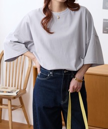 <UVカット/接触冷感>ゆるっとドルマンスリーブ オーバーサイズ 半袖Tシャツ