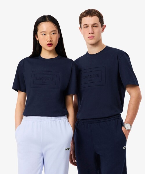 エンボスパリ ボックスロゴ クルーネックTシャツ（Tシャツ/カットソー