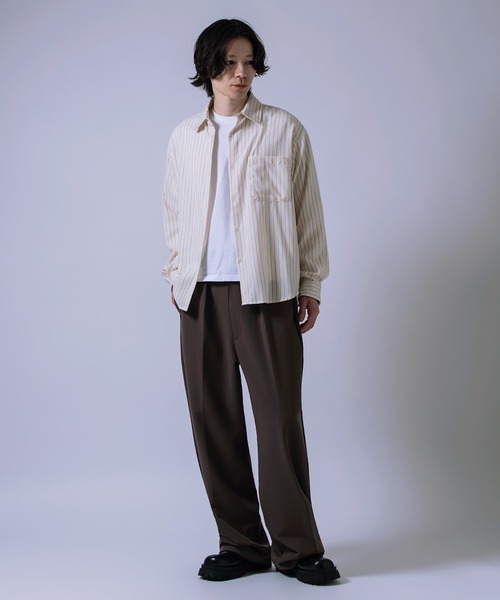improves(インプローブス)の「ワンタック ワイド ストレート パンツ(その他パンツ・メンズ・ブラック系/ブラック/インディゴブルー/ブラウン・LARGE/MEDIUM)」の22枚目の写真