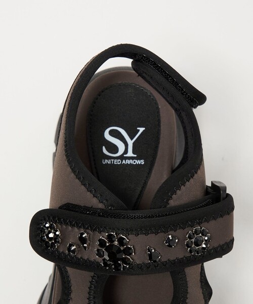 SY UNITED ARROWS(シーユナイテッドアローズ)の「<SY> ネオプレーンビジュー サンダル75(サンダル・レディース・ダークブラウン/ライトグレー/ブラック・L/M/S)」の9枚目の写真