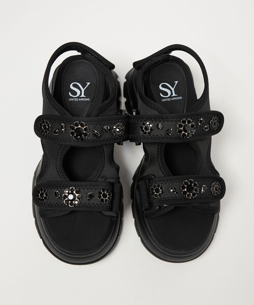 SY UNITED ARROWS(シーユナイテッドアローズ)の「<SY> ネオプレーンビジュー サンダル75(サンダル・レディース・ダークブラウン/ライトグレー/ブラック・L/M/S)」の12枚目の写真