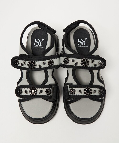 SY UNITED ARROWS(シーユナイテッドアローズ)の「<SY> ネオプレーンビジュー サンダル75(サンダル・レディース・ダークブラウン/ライトグレー/ブラック・L/M/S)」の15枚目の写真