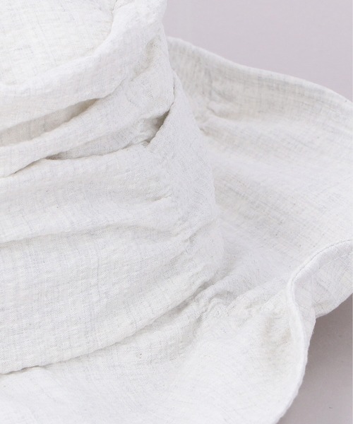 CA4LA（カシラ）の「HK CRUSH SHIRRING HAT（ハット・レディース・チャコールグレー/ホワイト・ONESIZE）」の7枚目の写真