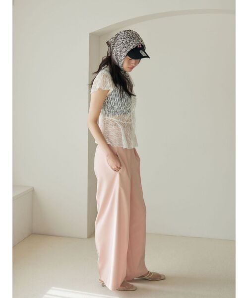 LAGUNAMOON（ラグナムーン）の「レースフリルペプラムトップス（シャツ/ブラウス・レディース・ホワイト/ブラック/イエロー・FREE）」の5枚目の写真