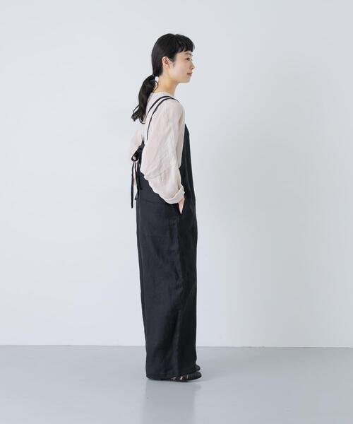 かぐれ（カグレ）の「リネンサロペット（その他パンツ・レディース・チャコールグレー/グレー系その他/ブラック・FREE）」の2枚目の写真