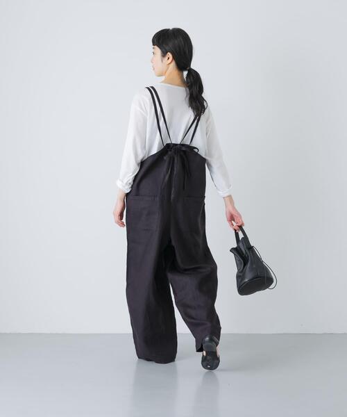 かぐれ(カグレ)の「リネンサロペット(サロペット/オーバーオール・レディース・チャコールグレー/グレー系その他/ブラック・FREE)」の11枚目の写真