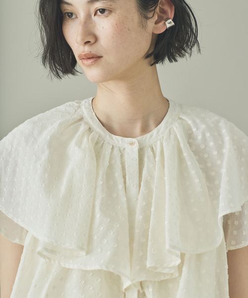 Curensology(カレンソロジー)の「Curensology(カレンソロジー)/<C.S.G>ドットジャカードブラウス(シャツ/ブラウス・レディース・ブラック/ホワイト・FREE)」の11枚目の写真