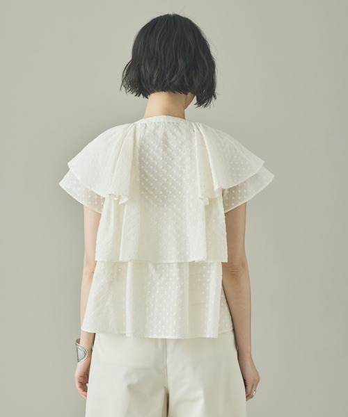 Curensology(カレンソロジー)の「Curensology(カレンソロジー)/<C.S.G>ドットジャカードブラウス(シャツ/ブラウス・レディース・ブラック/ホワイト・FREE)」の7枚目の写真
