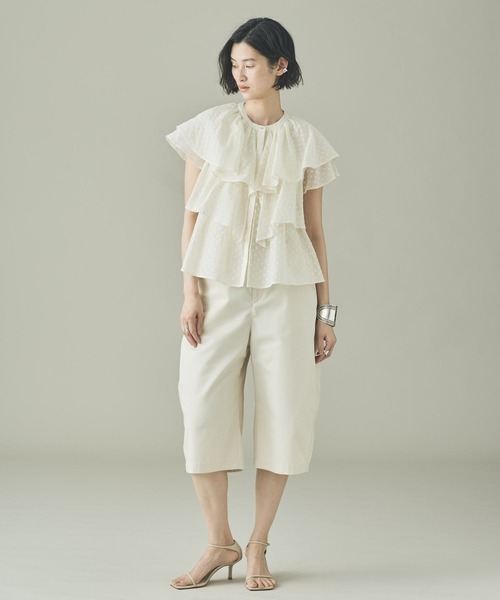 Curensology(カレンソロジー)の「Curensology(カレンソロジー)/<C.S.G>ドットジャカードブラウス(シャツ/ブラウス・レディース・ブラック/ホワイト・FREE)」の8枚目の写真