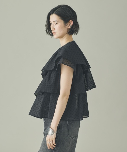 Curensology(カレンソロジー)の「Curensology(カレンソロジー)/<C.S.G>ドットジャカードブラウス(シャツ/ブラウス・レディース・ブラック/ホワイト・FREE)」の18枚目の写真