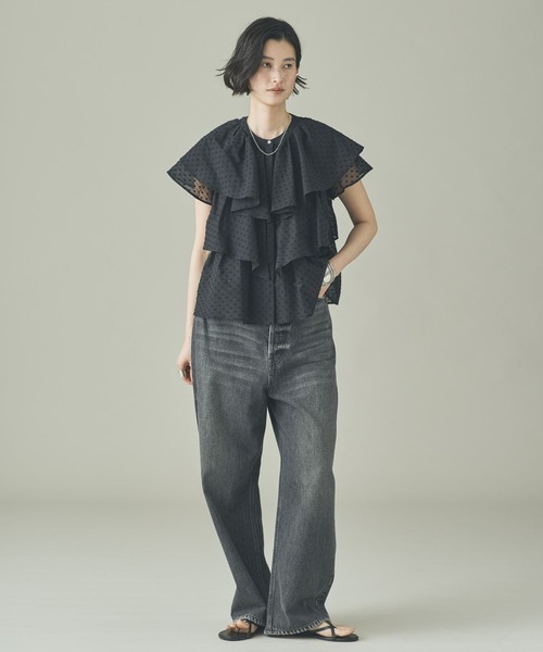 Curensology(カレンソロジー)の「Curensology(カレンソロジー)/<C.S.G>ドットジャカードブラウス(シャツ/ブラウス・レディース・ブラック/ホワイト・FREE)」の19枚目の写真