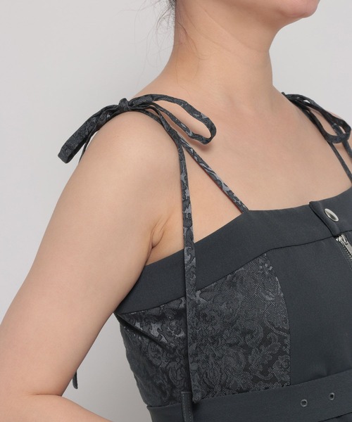 HARE（ハレ）の「ジャガードリボンオールインワン(HARE)（つなぎ/オールインワン・レディース・グレー/ブラック・FREE）」の19枚目の写真