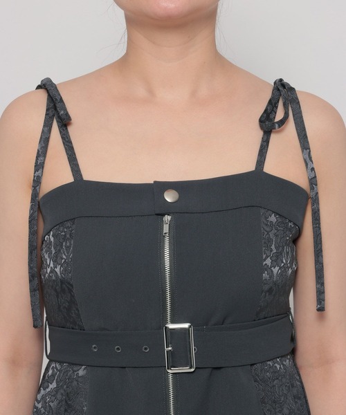 HARE（ハレ）の「ジャガードリボンオールインワン(HARE)（つなぎ/オールインワン・レディース・グレー/ブラック・FREE）」の18枚目の写真