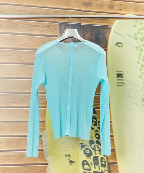 kotohayokozawa（コトハヨコザワ）の「【kotohayokozawa/コトハヨコザワ】SHEER CARDIGAN/シアーカーディガン（カーディガン/ボレロ・レディース・ライトブルー/ブラック・FREE）」の5枚目の写真