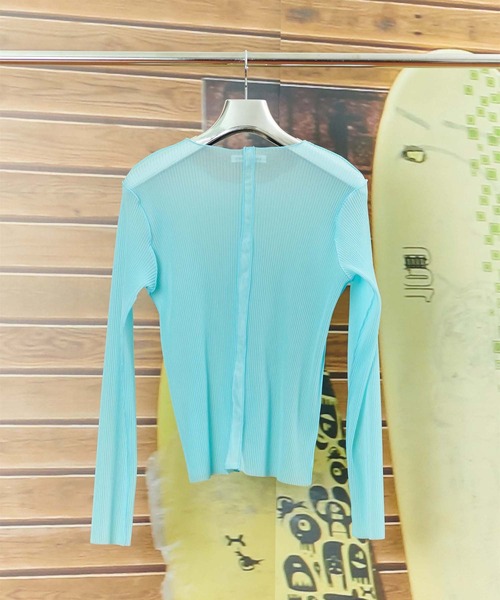 kotohayokozawa（コトハヨコザワ）の「【kotohayokozawa/コトハヨコザワ】SHEER CARDIGAN/シアーカーディガン（カーディガン/ボレロ・レディース・ライトブルー/ブラック・FREE）」の4枚目の写真