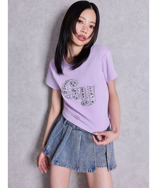 GYDA(ジェイダ)の「ハイウエストレイヤードプリーツスカートライクデニムショートパンツ(デニムスカート・レディース・その他2/ライトブルー・MEDIUM/SMALL)」の15枚目の写真