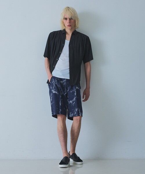 5351 POUR LES HOMMES(ゴーサンゴーイチプールオム)の「【セットアップ対応】スモーク ジャガード ショートパンツ(その他パンツ・メンズ・インディゴブルー/ブラック・50/48/46/44)」の17枚目の写真