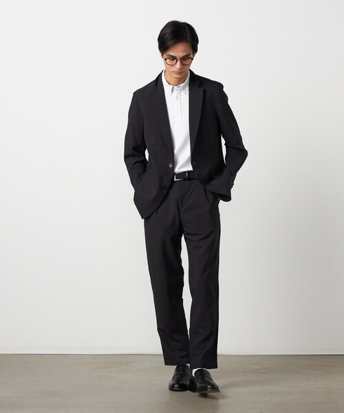 COMME CA ISM（コムサイズム）の「【ウォッシャブル】リネンライクポリエステル テーパードパンツ（スラックス・メンズ・カーキ/ブラック/ネイビー・SMALL/LARGE/MEDIUM/X-LARGE）」の6枚目の写真